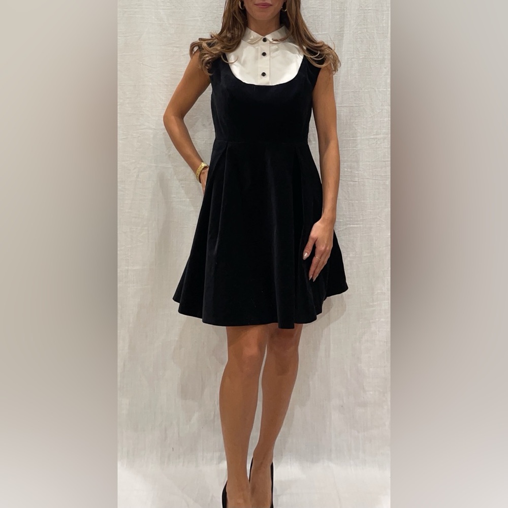 Kate Spade Black Velvet Tuxedo Dress